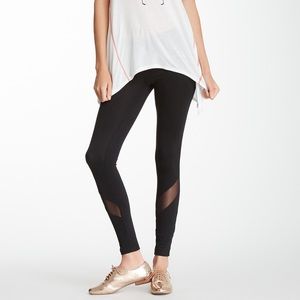 Eric + Lani Sheer Contrast Leggings Black Size S